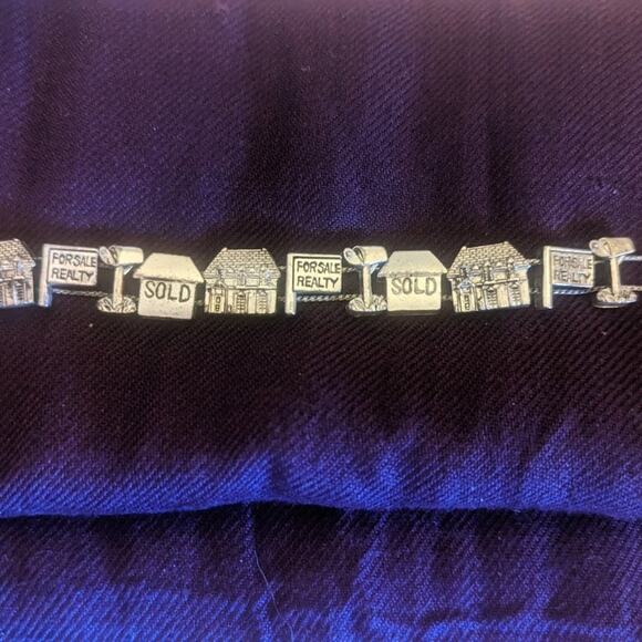 Vintage BG Slide Charm Realtor Bracelet 7 1/2" - Picture 9 of 9